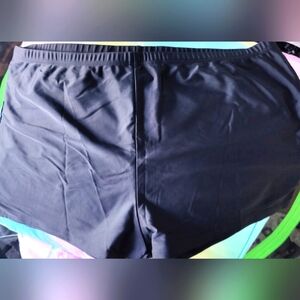 Boy Shorts Swim Shorts, Black, Size 22W